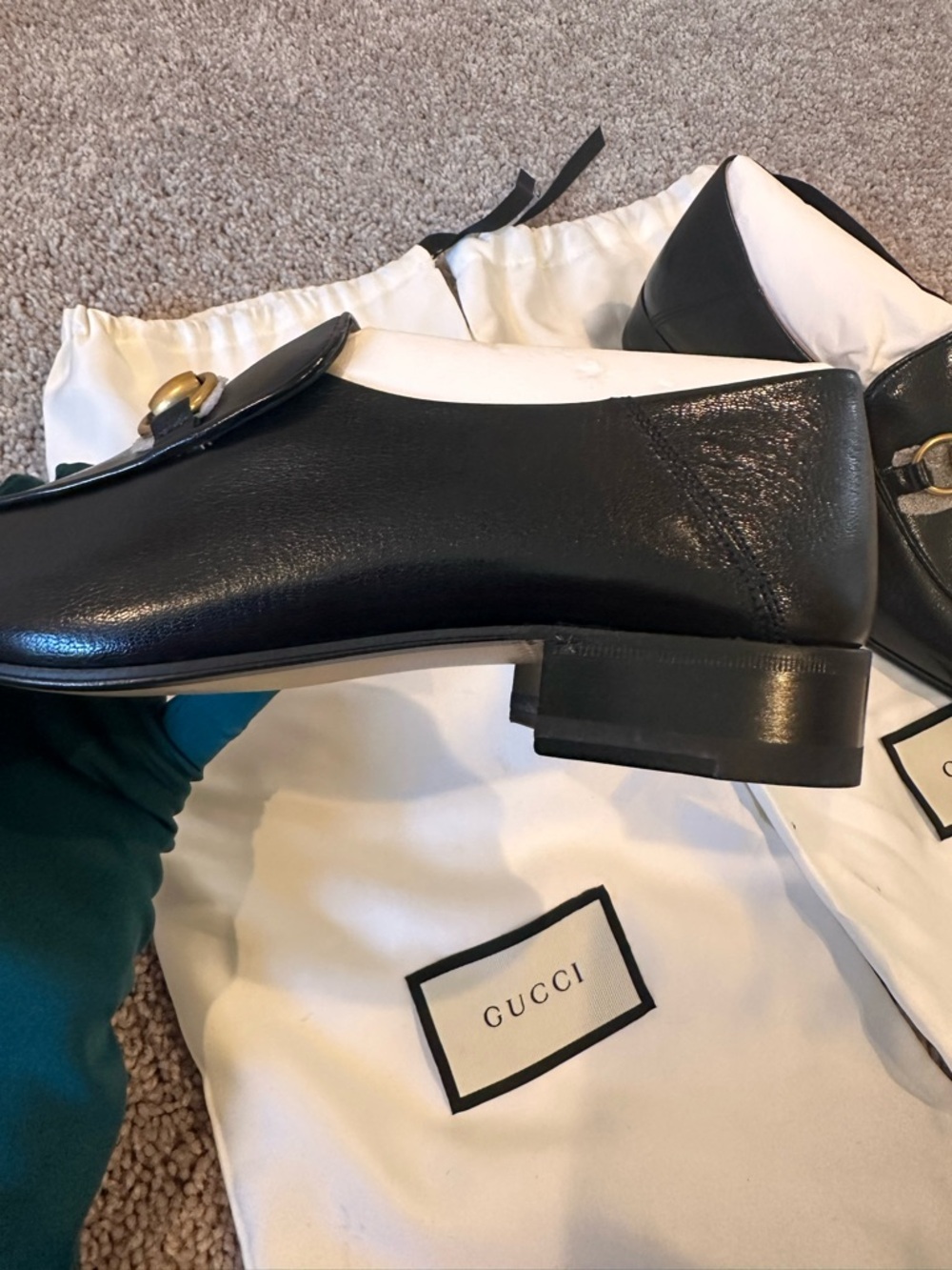 Gucci Women's Black Leather Loafers with Gold Horsebit -
BRAND NEW - Picture 6 of 6
